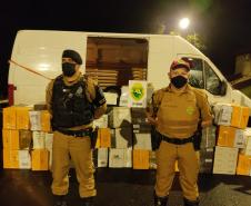 Em Pato Branco (PR), PM apreende 147 caixas de vinho contrabandeadas e encaminha três suspeitos