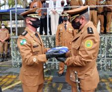 Batalhão de Polícia de Trânsito recebe novo comandante durante solenidade em Curitiba