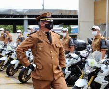 Batalhão de Polícia de Trânsito recebe novo comandante durante solenidade em Curitiba