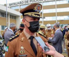 Batalhão de Polícia de Trânsito recebe novo comandante durante solenidade em Curitiba