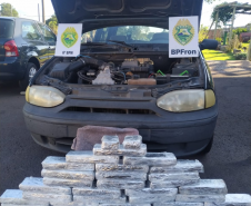 Mais de 30 quilos de maconha são apreendidos pela PM em Matelândia, no Oeste do estado