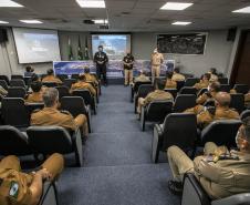 Trabalho de segurança do Porto de Paranaguá pauta aula prática do Curso Superior da PMPR