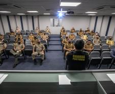 Trabalho de segurança do Porto de Paranaguá pauta aula prática do Curso Superior da PMPR