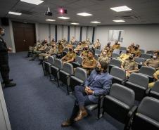 Trabalho de segurança do Porto de Paranaguá pauta aula prática do Curso Superior da PMPR