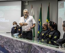 Trabalho de segurança do Porto de Paranaguá pauta aula prática do Curso Superior da PMPR