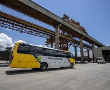 Trabalho de segurança do Porto de Paranaguá pauta aula prática do Curso Superior da PMPR