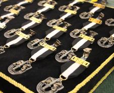 Durante o evento ocorreram homenagens, entrega de certificados e medalhas a policiais que se destacaram ao longo dos anos