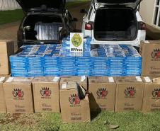 BPFRON apreende mais de 2 mil pacotes de cigarros contrabandeados durante a Operação Protetor