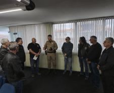 Veteranos do Batalhão de Controle de Tráfego visitam o BPTran após mais de 50 anos