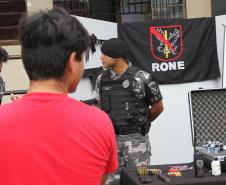 Adolescentes do Projeto Jovens Promissores do Tribunal de Justiça participam de atividades com a Polícia Militar
