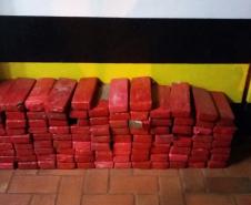 BPRv apreende mais de 107 quilos de maconha em Diamante do Oeste (PR)
