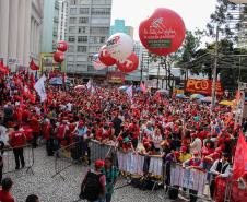 Curitiba, 01 de maio de 2018. Manifestações do Dia do Trabalho