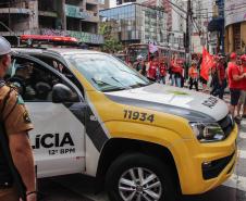 Curitiba, 01 de maio de 2018. Manifestações do Dia do Trabalho