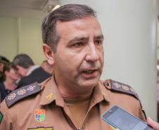 Curitiba, 04 de maio de 2018. Lançamento Maio AmareloTen.Cel. Naasson Polak Comandante do Batalhão de Trânsito