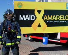 Curitiba 22 de maio de 2018 - Simulação maio amarelo 17º BPM