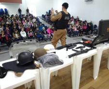 Estudantes participam de atividades educativas com policiais militares no Sudoeste do PR