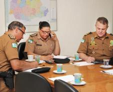 Comandante-Geral da PM do Paraná participa de videoconferência com as Polícias Militares de Santa Catarina e Rio Grande do Sul