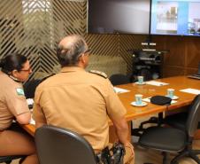 Comandante-Geral da PM do Paraná participa de videoconferência com as Polícias Militares de Santa Catarina e Rio Grande do Sul