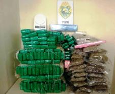 PM apreende mais de 200 quilos de maconha e encaminha três homens em Ponta Grossa (PR)