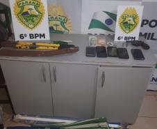 Ações da PM em Cascavel e região resultam em duas armas e mais de 10 quilos de maconha apreendidos