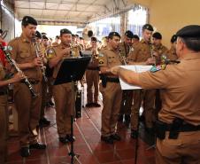 Curitiba, 24 de agosto de 2018 - Entrega de latas de leite banda PMPR.