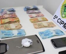 Em ações distintas no Noroeste do Estado, policiais militares encaminham três homens à delegacia e apreendem drogas e dinheiro