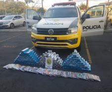 Estabelecimento que vendia cigarros contrabandeados é abordado pela PM em Piraquara (PR), na RMC