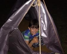 Acampamento marca o final de semana de alunos do projeto Bombeiro Mirim no Norte Pioneiro do Estado