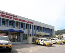 Matinhos, 15 de janeiro de 2019. Operação Verão 2018/2019 - Policia promoe nivelamento de patrulhamento com bicicletas.