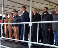 Colombo, 09 de julho de 2019. Passagem de Comando do 22º BPM. Foto: Palanque das autoridades.