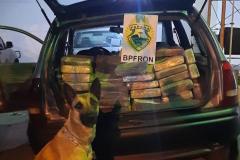 Ação integrada do BPFron com a Polícia Federal resultam na apreensão de 185 quilos de maconha e dois quilos de murruga na região fronteiriça do Paraná