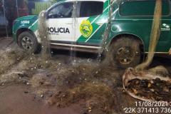 Batalhão de Polícia Ambiental-Força Verde encaminha três suspeitos por pesca ilegal e apreende quase 1 quilômetro de redes de pesca no rio Ivaí, em Fênix (PR)
