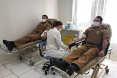Policiais militares do 2º BPM participam de campanha de doação de sangue em Jacarezinho