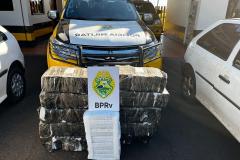 Em situações distintas, BPRv apreende 235 quilos de maconha, cigarros e produtos contrabandeados