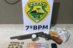 Equipes da PM apreendem drogas e arma de fogo no Noroeste do estado; adolescente e foragido de São Paulo são encaminhados