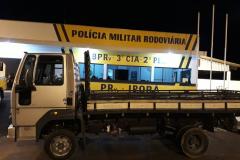 Caminhão roubado é recuperado pelo BPRv em Iporã Norte do Paraná