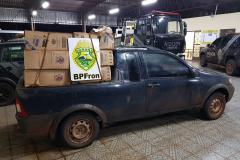 BPFron apreende 14 mil carteiras de cigarro e aproximadamente 150 mil reais em Guaíra, no Oeste do estado