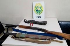 PM encaminha homem e apreende espingarda em Palmeira (PR), nos Campos Gerais

