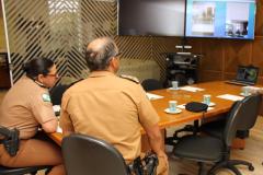 Comandante-Geral da PM do Paraná participa de videoconferência com as Polícias Militares de Santa Catarina e Rio Grande do Sul
