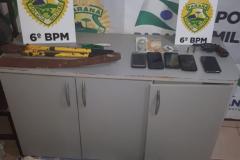 Ações da PM em Cascavel e região resultam em duas armas e mais de 10 quilos de maconha apreendidos