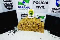60 quilos de maconha são apreendidos pela PM no Xaxim, em Curitiba