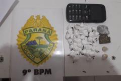Dupla com drogas é flagrada pela PM na PR 412, em Guaratuba (PR), no Litoral do estado