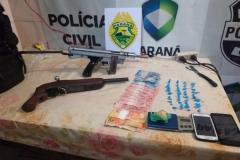 Policiais militares prendem dois homens e apreendem crack e duas armas de fogo no Norte do estado 