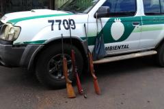 BPAmb-FV encaminha dupla e apreende armas no Norte Pioneiro