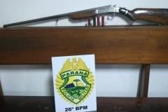 Arma de fogo é apreendida por policiais militares em Telêmaco Borba (PR), NOS Campos Gerais