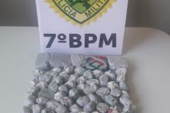 Sacola com crack e maconha prontas para a venda é apreendida pela PM no Noroeste do estado