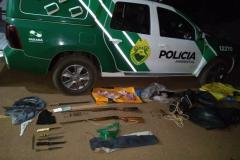 Materiais de caça de animais silvestres são apreendidos pelo BPAmb-FV em Santo Antônio de Caiuá (PR) 