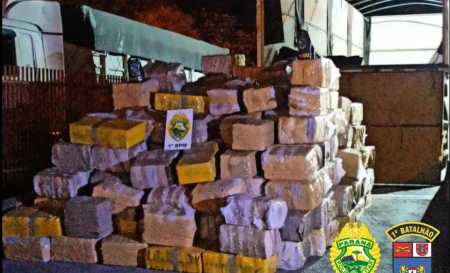 Carga de 3,6 toneladas de maconha é apreendida pela PM em Prudentópolis